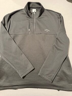 Callaway Black Quilted Half-Zip Pullover
